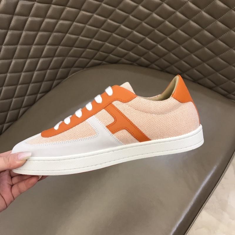 Hermes Boomerang Sneaker Beige/Orange For Men - TemafesUS